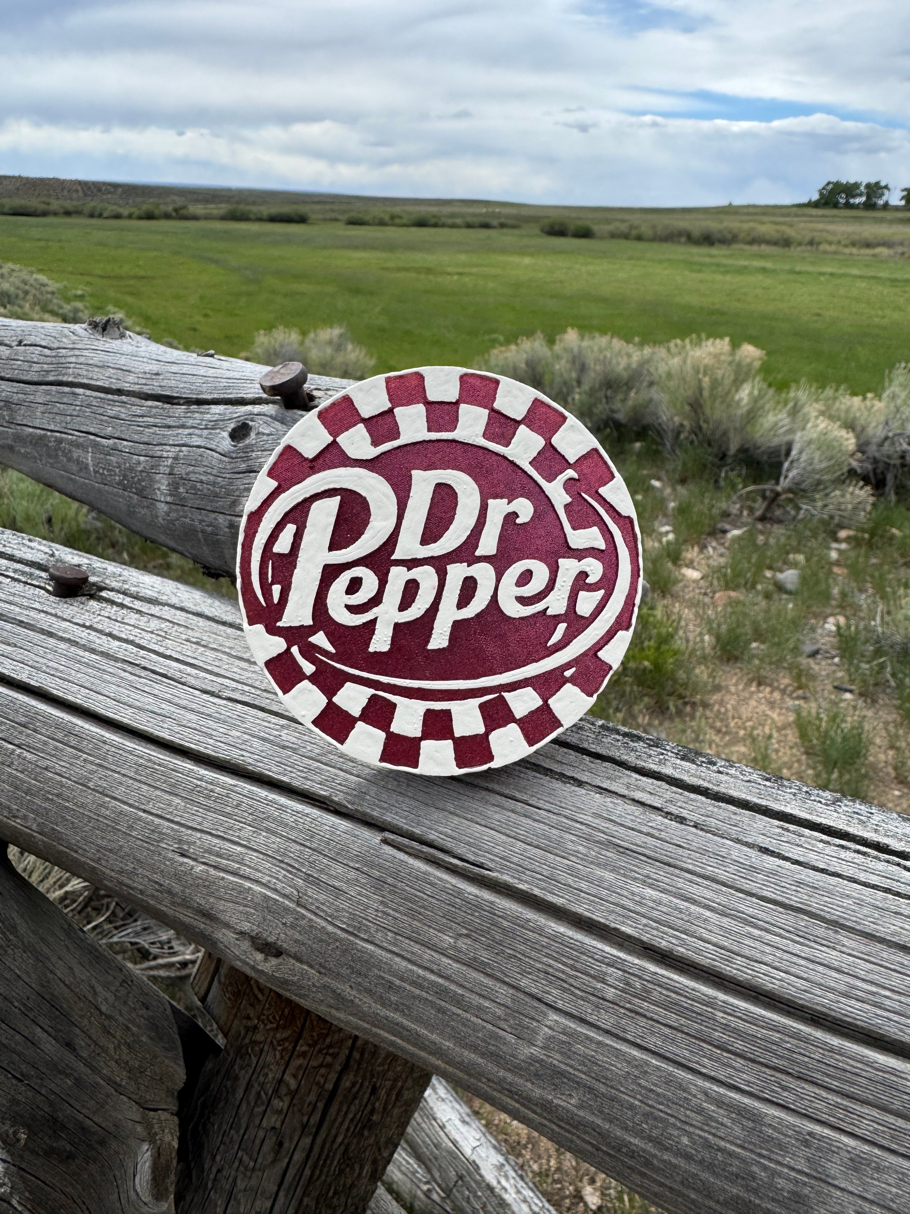 Dr Pepper Emblem-  Mahogany Coconut