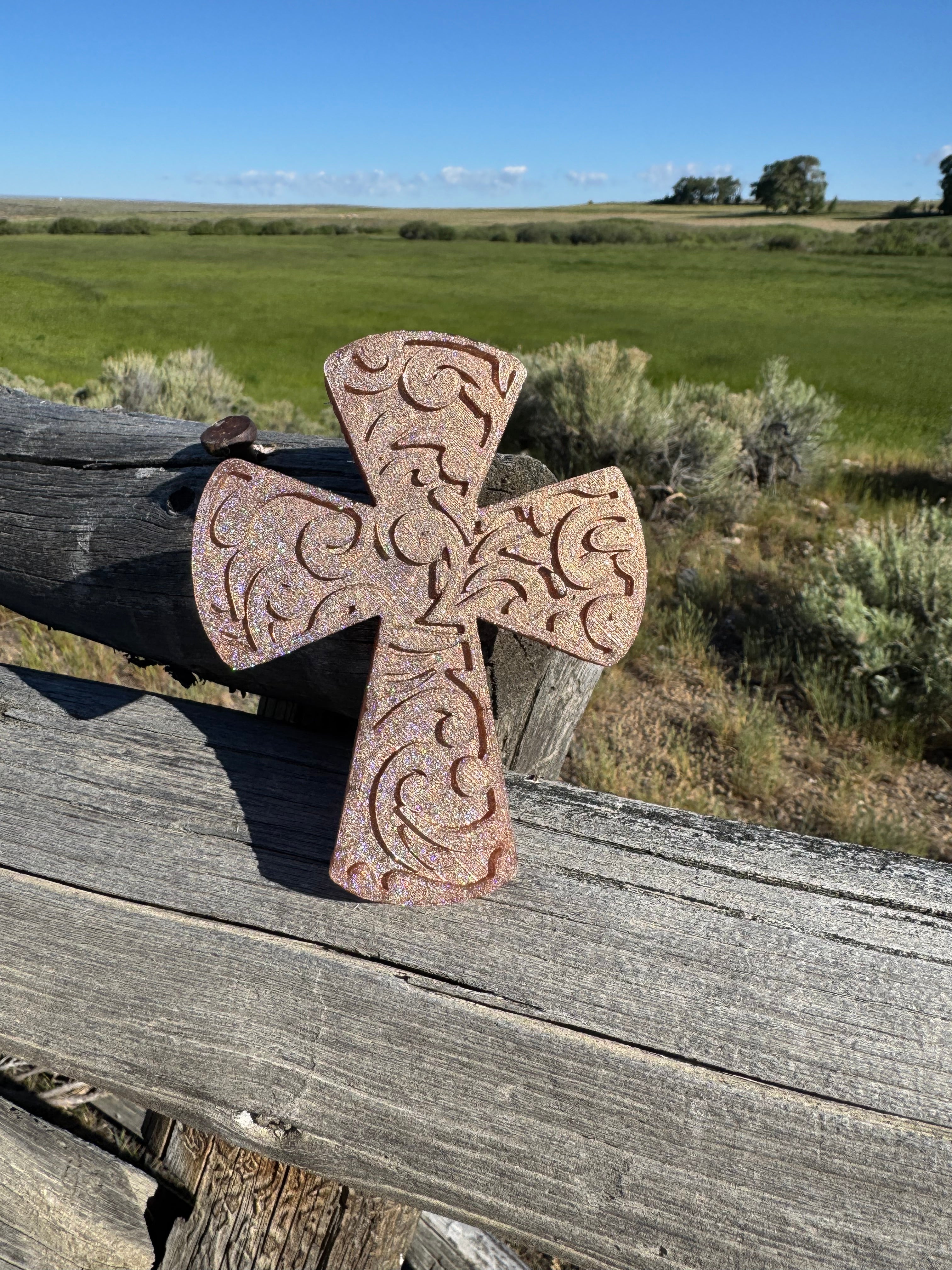 Tooled Cross- 1000 wishes scented